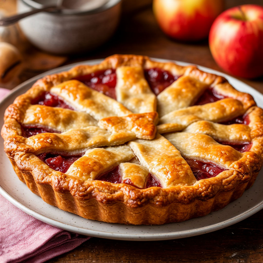Homemade Rustic Sweet Pie from Scratch