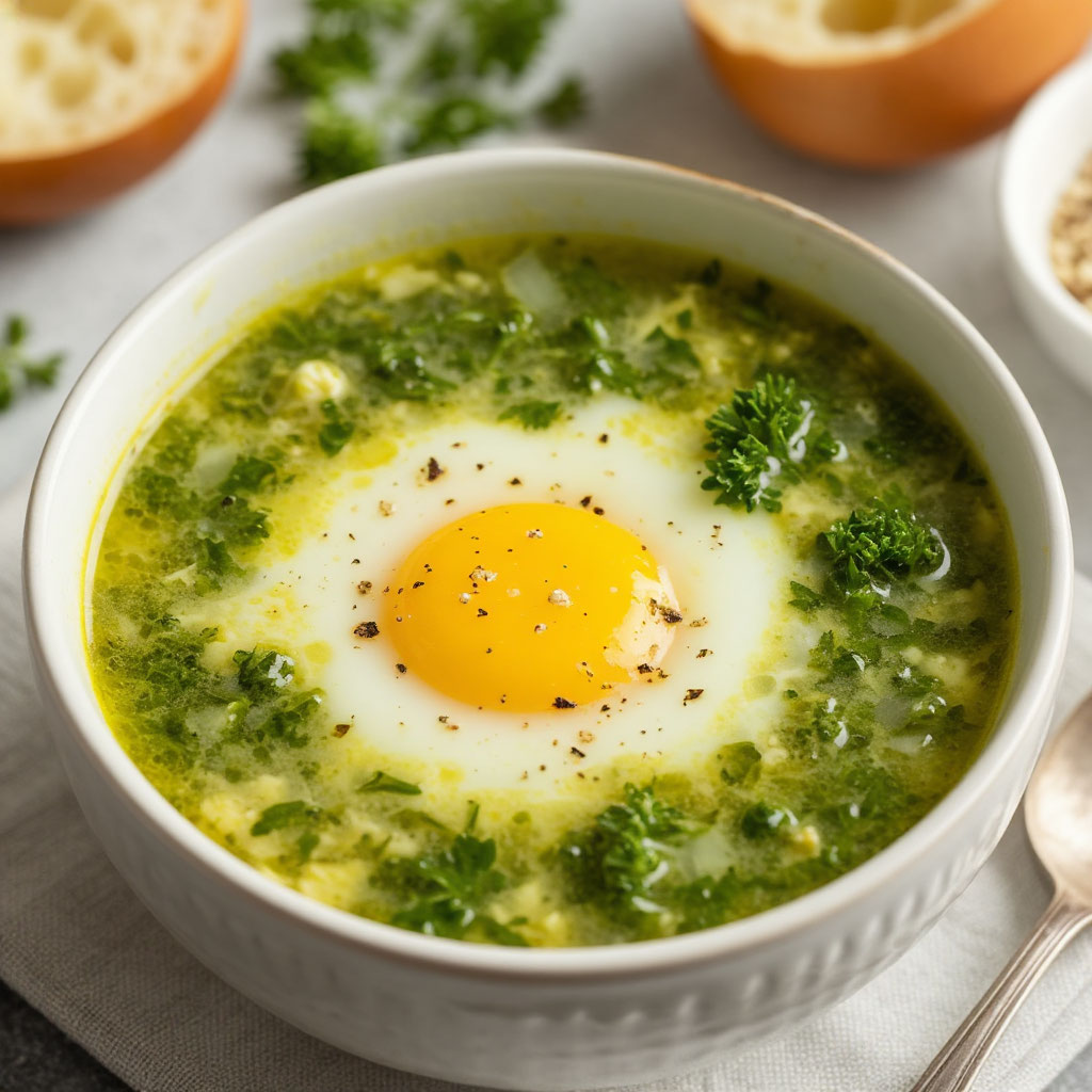Light Herb and Egg Soup