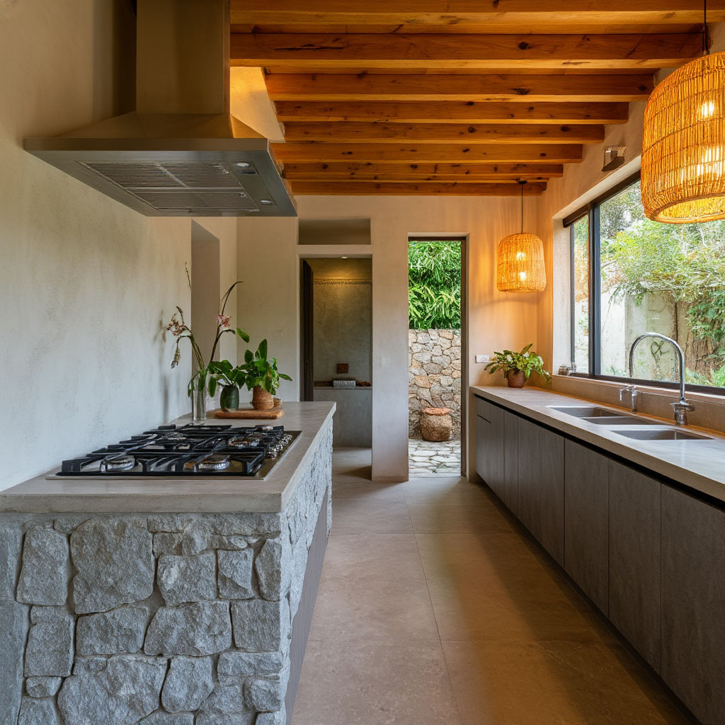 Stylish solar-powered home design with modern off-grid interior