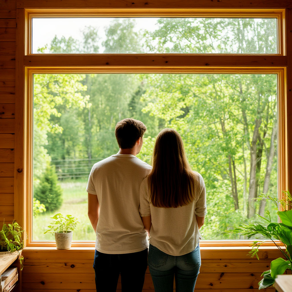 Sustainable off-grid living in minimalist nature-based interiors